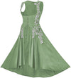 Tauriel Maxi Overdress Limited Edition Spring Basil Silver Embroidery