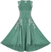 Tauriel Maxi Overdress Limited Edition Cool Sage Silver Embroidery