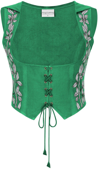 Tauriel Top Limited Edition Emerald Green Silver Embroidery