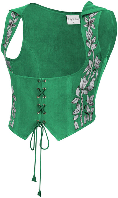 Tauriel Top Limited Edition Emerald Green Silver Embroidery